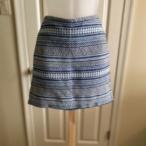L.O.G.G. H&M - Lady woven blue/gray/black Aztec  pattern pencil mini ski…